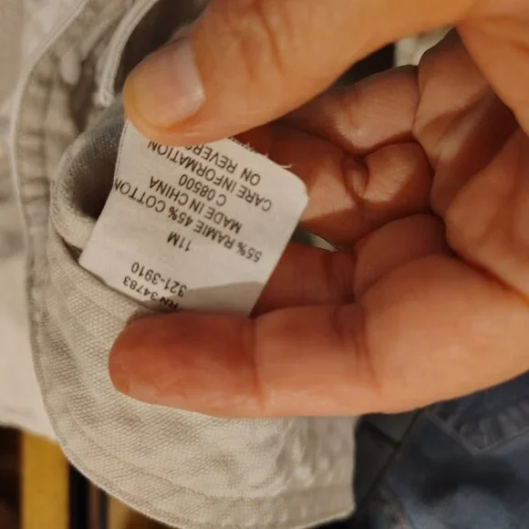 Junior's Khaki Utility Shorts Size 11 Ramie Cotton - Picture 10 of 10